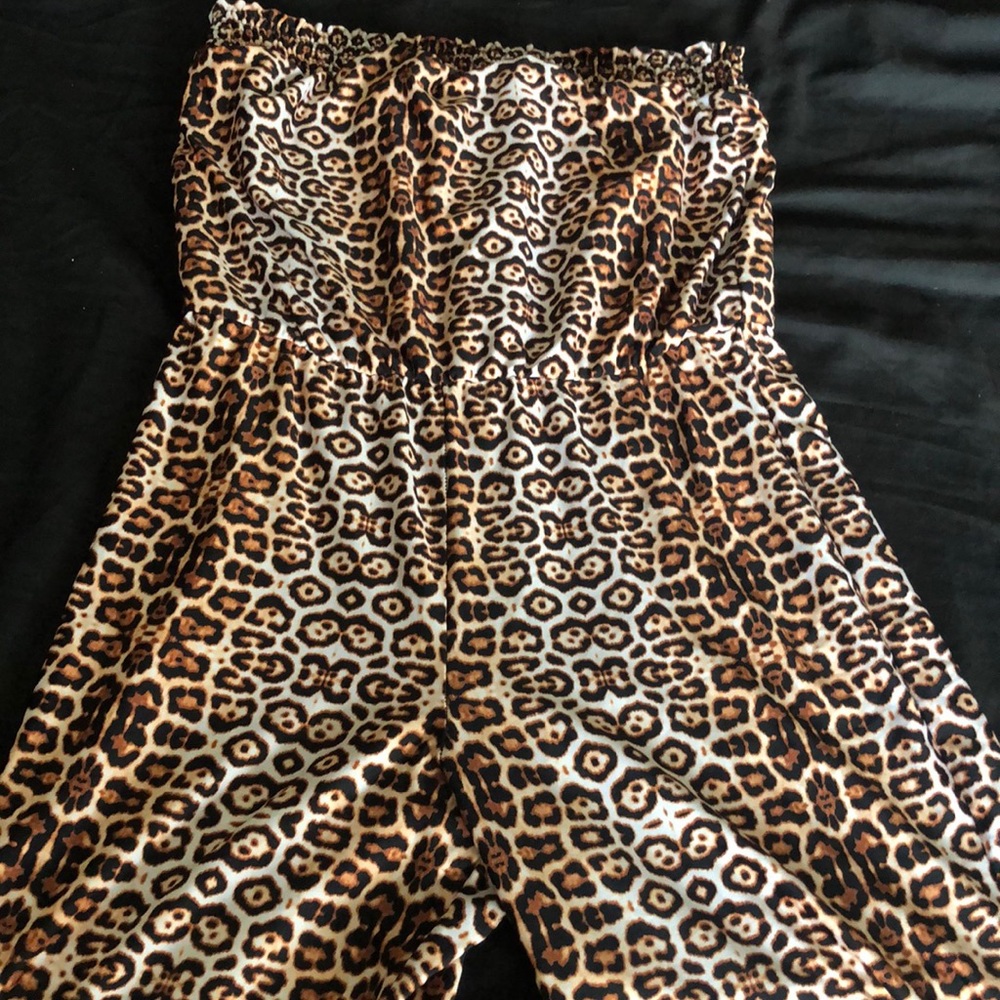 Animal print romper
